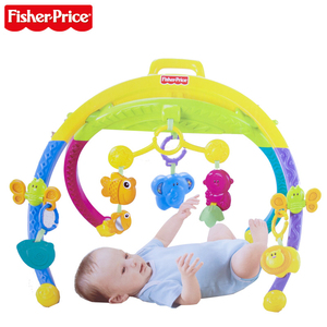 FISHER-PRICE费雪新生婴幼儿宝宝可拆卸玩耍架玩具动物互动健身器