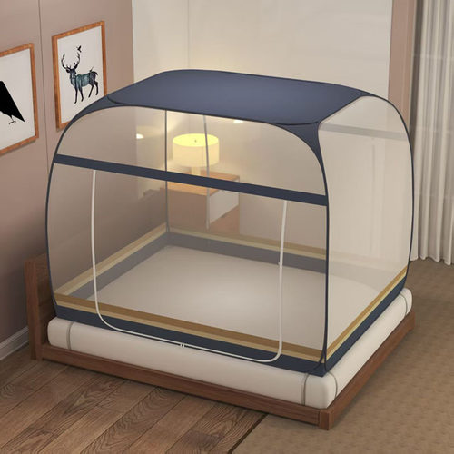 免安装三开门钢丝蒙古包蚊帐