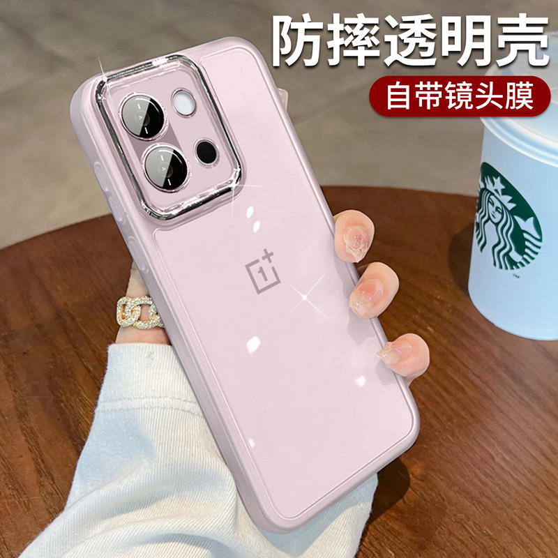 自带镜头膜适用一加13T手机壳新款全包防摔保护套1+13t高级感透明女款新品高端硅胶软壳简约小众oneplus十三