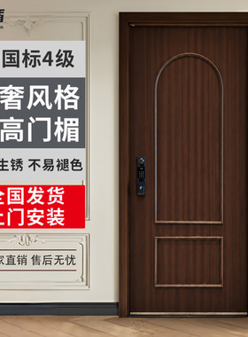 德士盾国标甲级防盗门家用进户门入户锌合金法式扣线智能包邮安装
