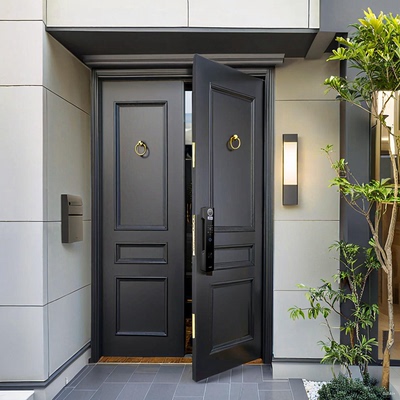 高端别墅大门铸铝门子母门双开