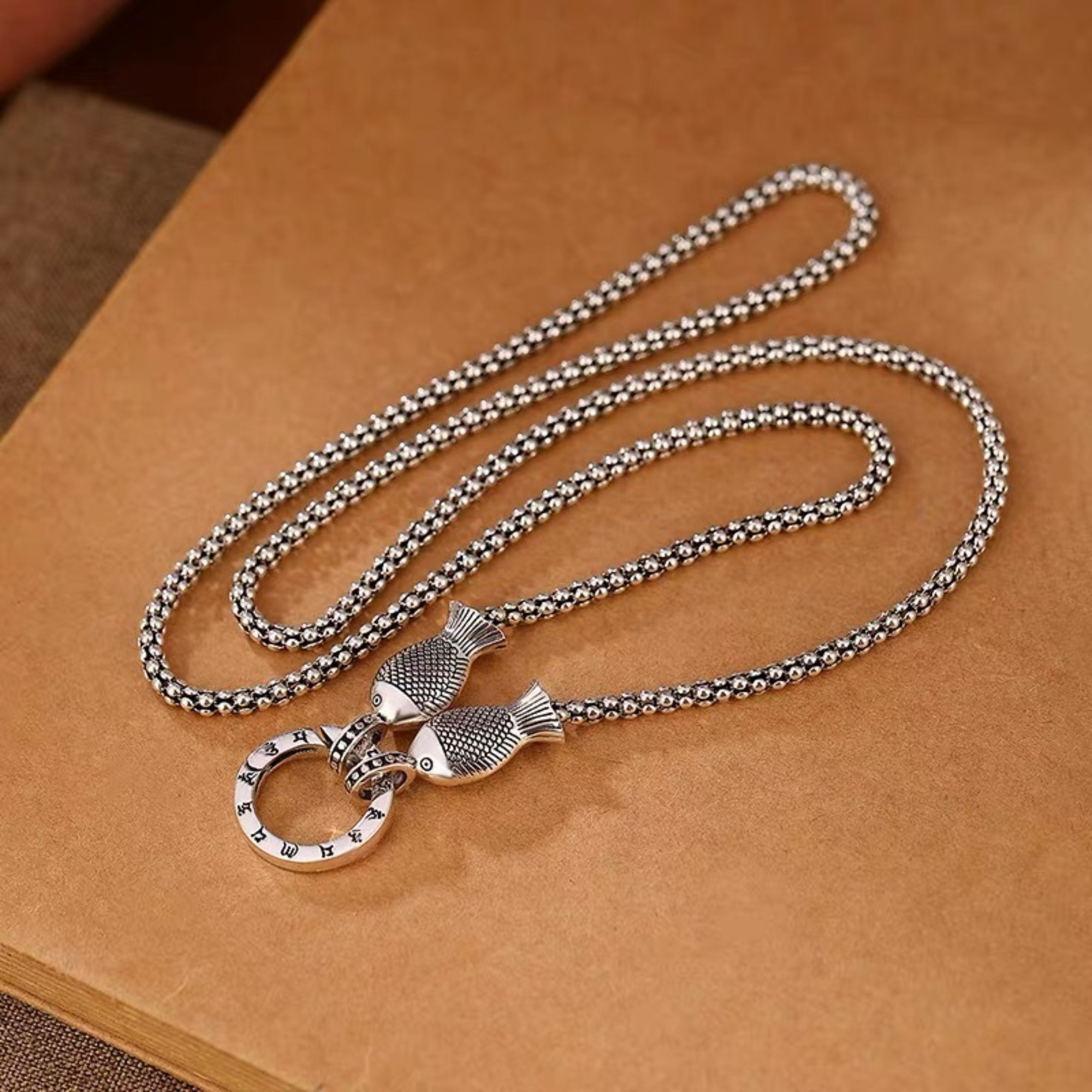 双鱼项链新款万能扣双面可拆分肖邦链加粗时尚百搭毛衣链挂坠,饰品/流行首饰/时尚饰品新,银饰项链,淘宝优惠券,粉丝福利购,淘宝优惠卷