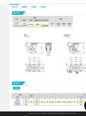 CKD01/02/03/11/21/D75/90/100/125-P/UA/UB/NJ/R/N脚轮CKQ31