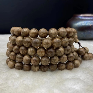 凉香蜜花香海南沉香黑油格水格结香8MM108颗男女款 重23克 0.8佛珠