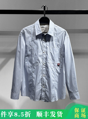 太平鸟男装2026春季新款时尚条纹长袖衬衫B2CHG1118/B2CHG111853