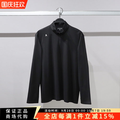 太平鸟时尚百搭半拉链长袖T恤