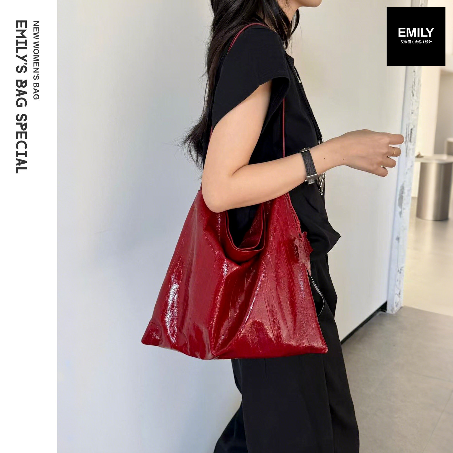 新款真皮油蜡牛皮女包简约大容量复古休闲通勤托特包手提单肩斜挎