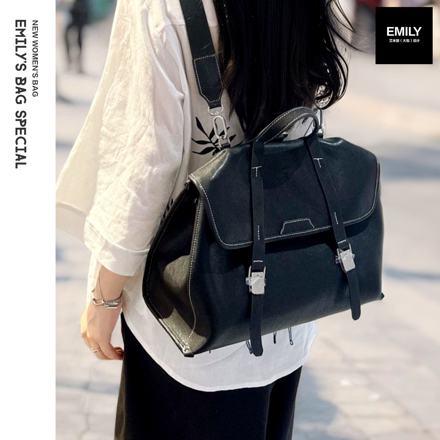 新款植鞣牛皮男女大容量复古通勤旅行单双肩背包电脑书包手提斜挎