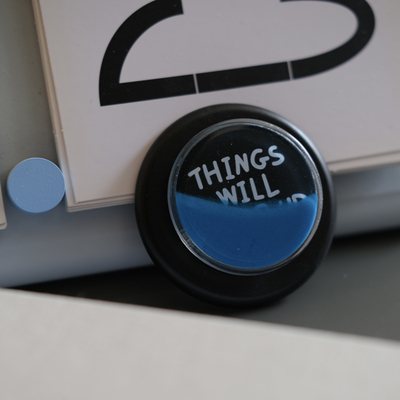 BlueHour原创浪漫蓝色泪滴 蓝色流沙磁吸手机支架 伸缩气囊支架