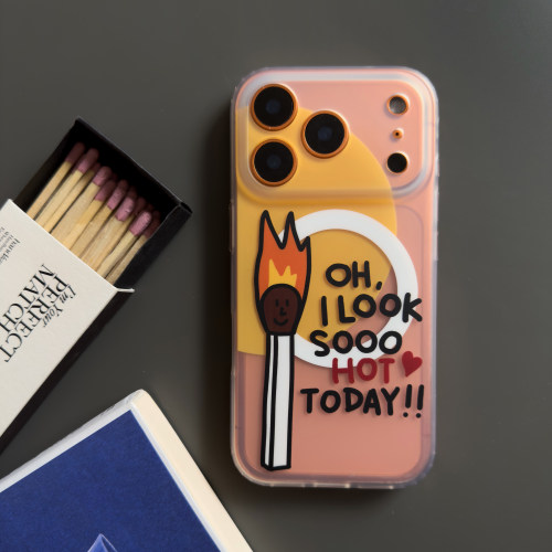 BlueHour原创燃烧的火柴 双层印花IMD磁吸手机壳小众创意磨砂壳 适用于iPhone17ProMax