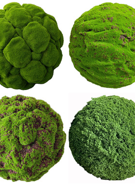 仿真苔藓球草球圆球绿球景观造景植物软装青苔球吊装苔癣绿植球形