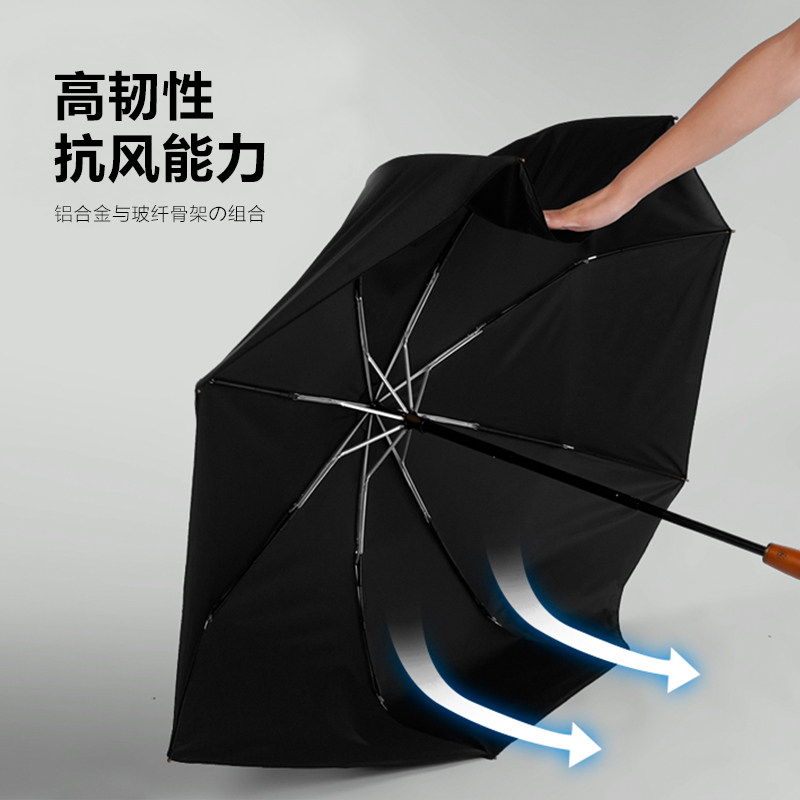 双层超大手动女抗防风加固结实双人伞加厚折叠男商务雨伞暴雨专u.