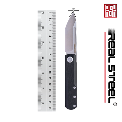 RealSteel锐狮帝 G-Tanto 绅坦 EDC折刀拉丝刃面双滚珠制动求生刀