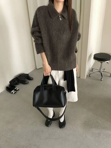 欧洲站2026年新款polo领双面拉绒大衣短款韩版宽松羊毛外套高级女