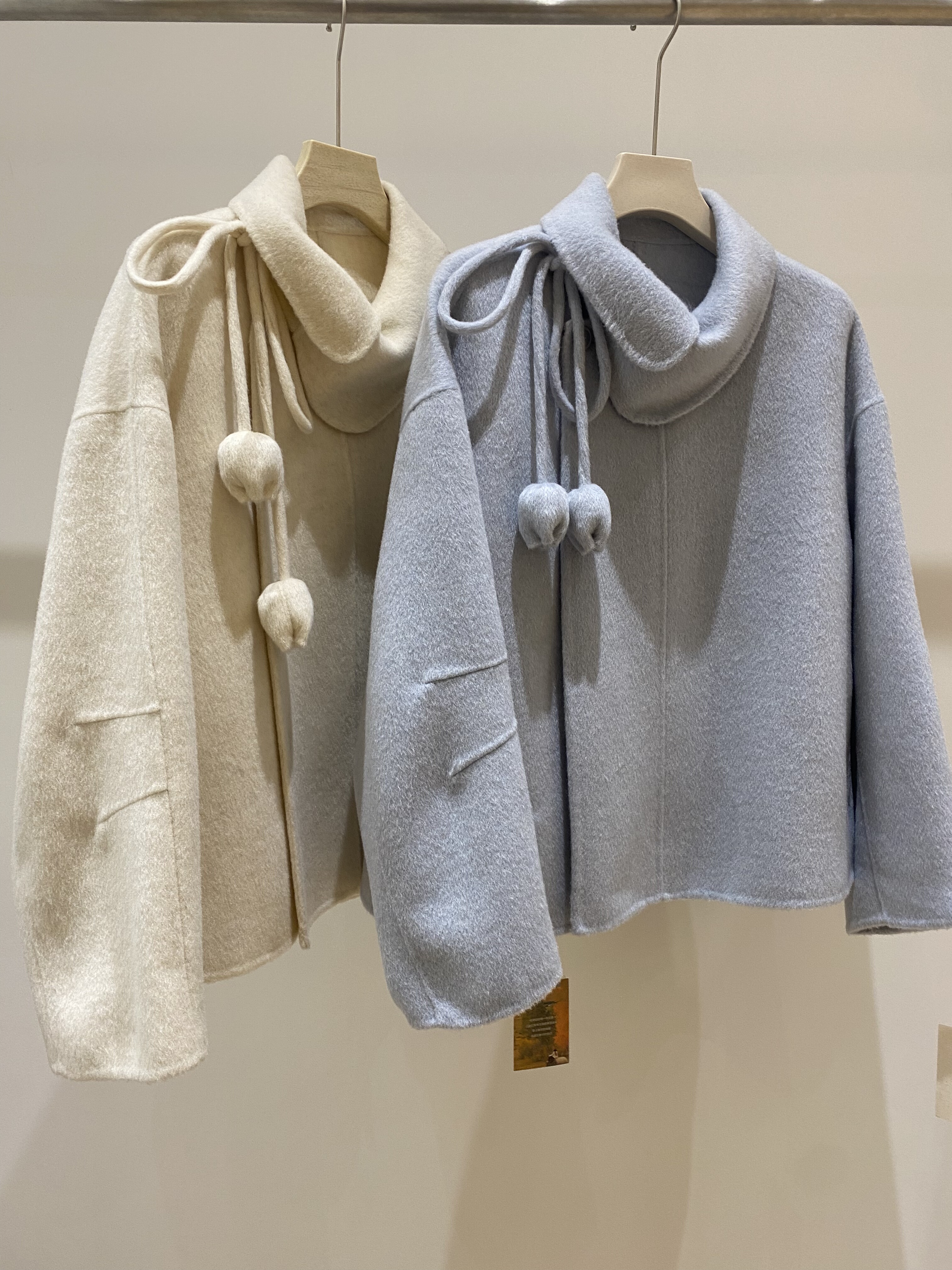 2025秋冬新款双面羊绒呢大衣女短款郁金香毛呢外套小个子显瘦大衣,女装/女士精品,毛呢外套,淘宝优惠券,粉丝福利购,淘宝优惠卷