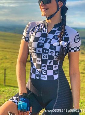 XAMA  春夏季新款自行车骑行服连体衣女透气吸湿排汗