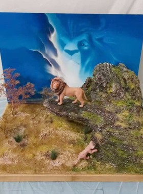 手工沙盘造景森林桌面摆件拍摄