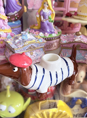 达克斯猎犬 腊肠狗陶瓷烛台