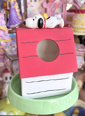 原d 敲可爱 卡通 红屋子史努比小狗硅藻土陶瓷摆件 桌面加湿器