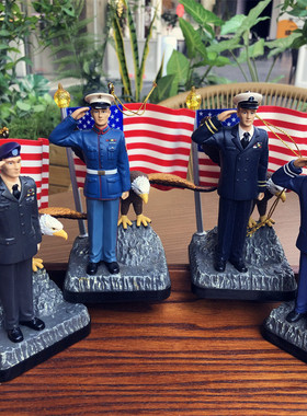 美国海军 军官 士兵 战士 兵人 场景套装 人偶手办公仔模型