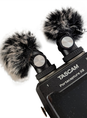 适合达斯冠DR07X DR40X采访机话筒毛毛套 TASCAM录音笔咪罩海绵套