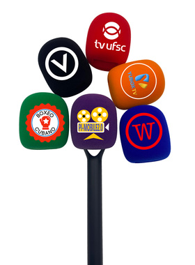 新闻自媒体采访娱乐标识罗德手持麦克风海绵罩话筒台标RODE GO II