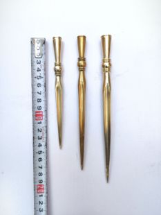 黄铜鸟站架架拐戳子喇叭口戳头戳尖地插蜡嘴黄雀贝子配件