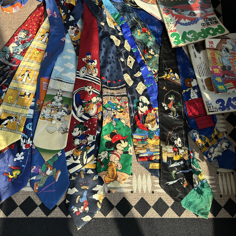 vintage中古卡通童趣古着领带博主推荐款新款百搭复古美式简约潮,服饰配件/皮带/帽子/围巾,领带,淘宝优惠券,粉丝福利购,淘宝优惠卷