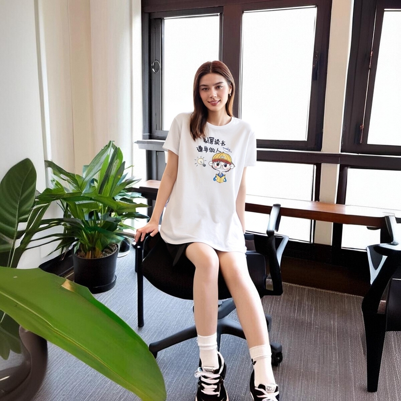 卡通动漫显瘦纯棉T少女短袖t印花