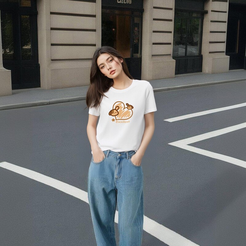 显瘦薄款百搭纯棉女上衣时尚短袖