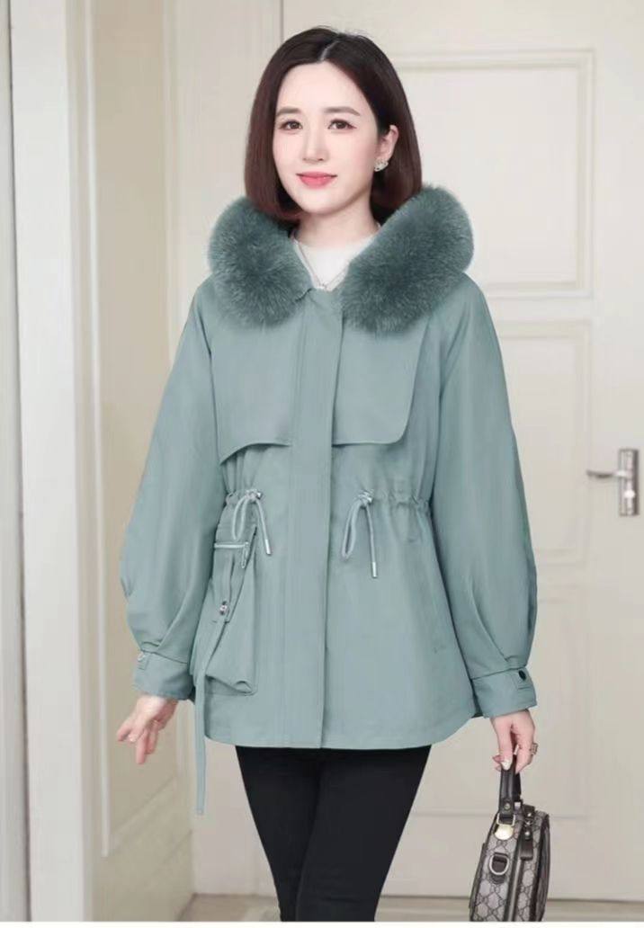 万人迷派克服可拆卸兔毛内胆