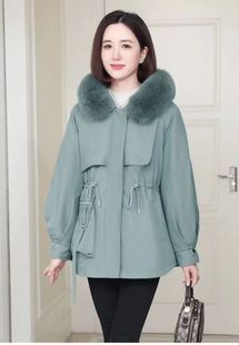 派克服短款 2023新款 显瘦可拆卸兔毛内胆 万人迷