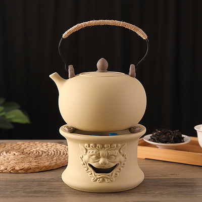 纯陶茶壶提梁壶陶瓷烧水壶复古茶壶炭炉电陶炉壶泡茶壶围炉煮茶壶