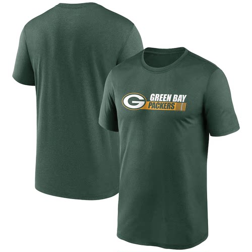 NFL球衣夏季包装工GreenBay Packers橄榄球服宽松男士速干短袖T恤