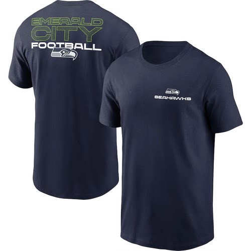 NFL球衣男夏季海鹰Seattle Seahawks橄榄球服宽松男士速干短袖T恤