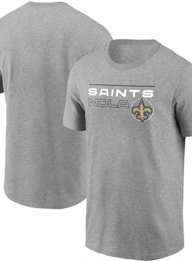 NFL球衣男士夏季圣徒New Orleans Saints休闲运动长袖宽松短袖T恤