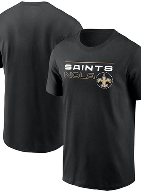 NFL球衣男士夏季圣徒New Orleans Saints休闲运动长袖宽松短袖T恤