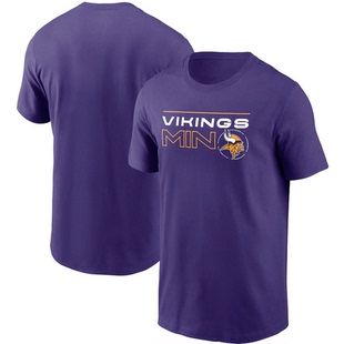 NFL球衣男士夏季维京人MinnesotaVikings休闲运动长袖宽松短袖T恤