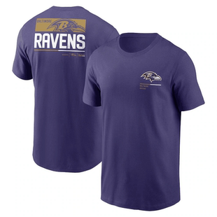 速干短袖 NFL球衣男夏季 烏鴉Baltimore Ravens橄欖球服寬松男士 T恤