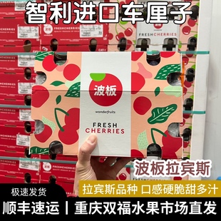 波板拉宾斯3J4J脆甜智利进口车厘子原箱5斤10斤礼盒装重庆双福