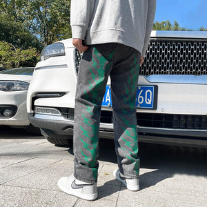 男士牛仔裤冬季加绒裤加厚保暖长裤宽松阔腿裤老爹裤N0-P45绒P50图片