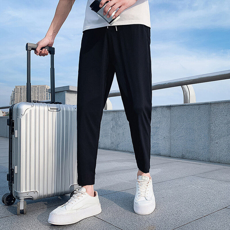 秋季长裤男士纯色休闲裤小码修身小脚裤紧身裤休闲长裤A29P48价68,男装休闲裤,星座712-1
