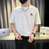 短袖T恤夏季圆领半袖体恤衫男士扎染碎花休闲上衣TX04-P58，男装T恤，星座712-1