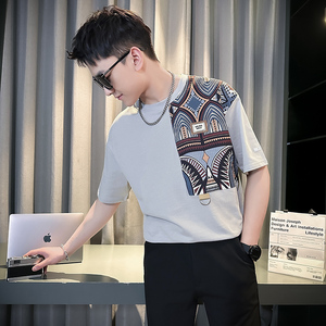 潮牌男士短袖T恤社会小伙网红衣服夏季短袖 TX02-P58图片