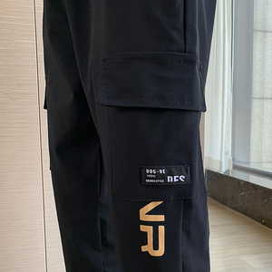 社会小伙裤子潮牌宽松哈伦裤男士修身小脚裤夏季休闲裤九分裤A105图片