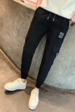 冬季加厚休闲裤新款男士休闲裤痞帅潮牌工装裤束脚运动裤A153，男装休闲裤，星座712-1