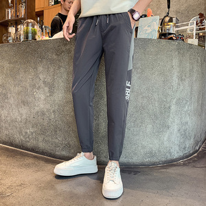 秋季休闲裤男士修身小脚裤潮流百搭束脚裤712-1-A135-P50控69图片