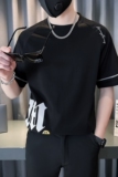 夏季新款男士短袖T恤青少年潮牌宽松打底衫TX01-P58，男装T恤，星座712-1