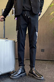 2024春季新款男士休闲裤潮流束脚裤社会小伙修身小脚裤AK40-P48，男装休闲裤，星座712-1