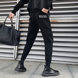 秋季长裤潮牌宽松哈伦裤冬季加厚工装裤网红束脚裤712-1-A55，男装休闲裤，星座712-1